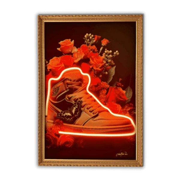 Basketball Shoes Butterfly | Led Wall Art
