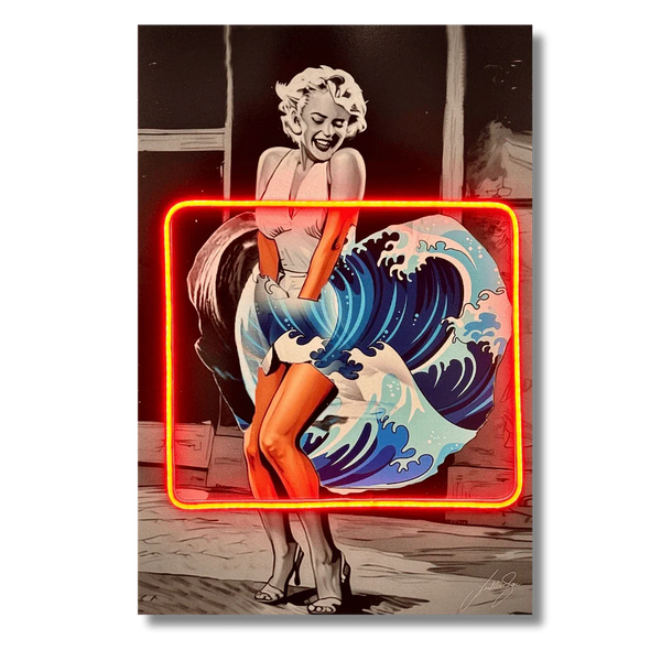 Marilyn Wave Kanagawa | Led Wall Art - Image 2