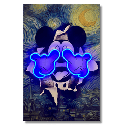 Micky Starry Night | Led Wall Art - Image 2