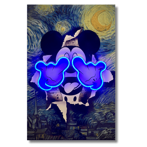 Micky Starry Night | Led Wall Art - Image 2