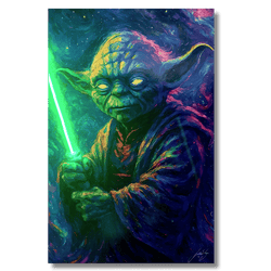 Mystic Yoda - The Force is Bright | Led Wall Art - Image 2