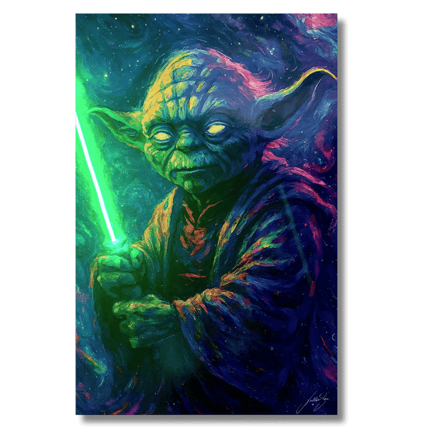 Mystic Yoda - The Force is Bright | Led Wall Art - Image 2