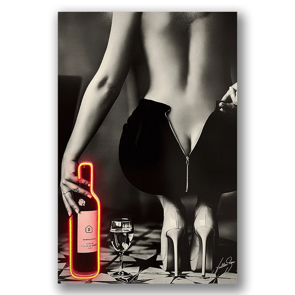 Seduction & Wine | Led Wall Art - Image 2