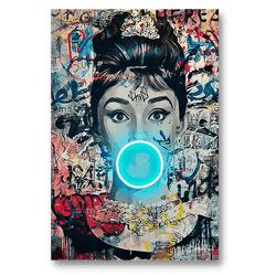 Audrey Hepburn Bubble V.1 | Led Wall Art - Image 2