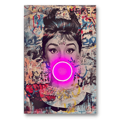 Audrey Hepburn Bubble V.1 | Led Wall Art - Image 4