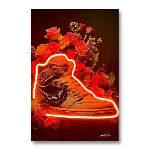 Basketball Shoes Butterfly | Led Wall Art - Image 2