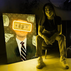 Belfort Money Rain | Led Wall Art - Image 4