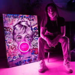 Brigitte Bardot Bubble V.1 | Led Wall Art - Image 4