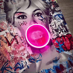 Brigitte Bardot Bubble V.1 | Led Wall Art - Image 3