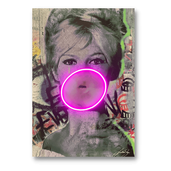 Brigitte Bardot Bubble V.2 | Led Wall Art - Image 2