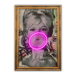 Brigitte Bardot Bubble V.2 | Led Wall Art