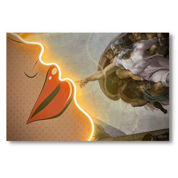 Creation of Adam Lips | Led Wall Art - Image 2