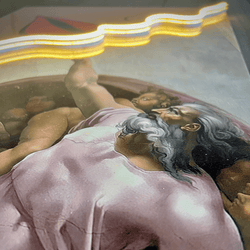 Creation of Adam Lips | Led Wall Art - Image 3