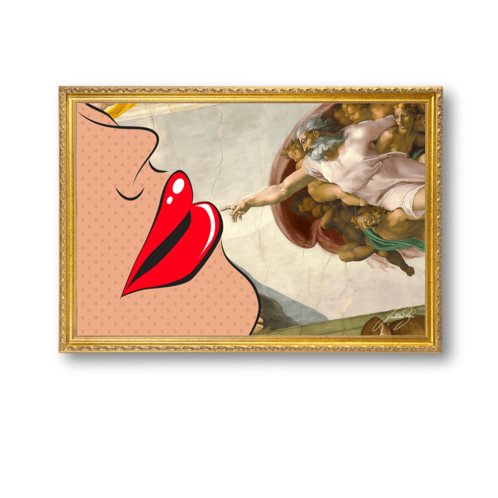 Creation Of Adam Lips | Poster Edition
