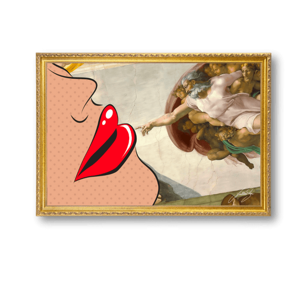 Creation Of Adam Lips | Poster Edition