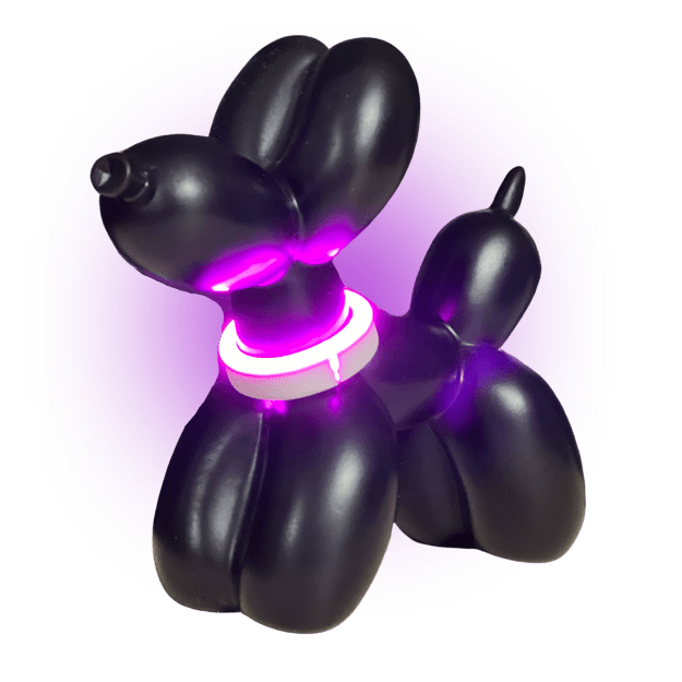 Dog Balloon Black | Led Home Decor Art