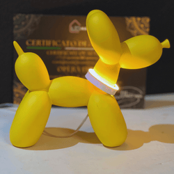 Dog Balloon Yellow | Led Home Decor Art - Image 2
