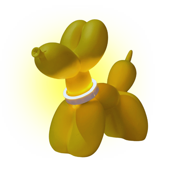 Dog Balloon Yellow | Led Home Decor Art