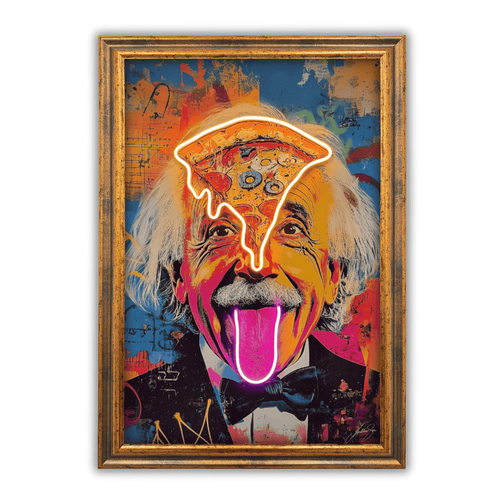 Einstein Pizza Pop | Led Wall Art