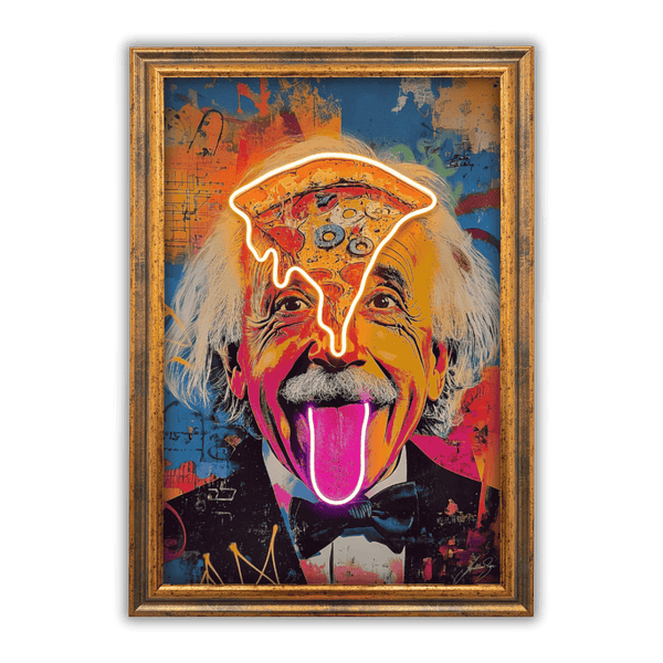 Einstein Pizza Pop | Led Wall Art