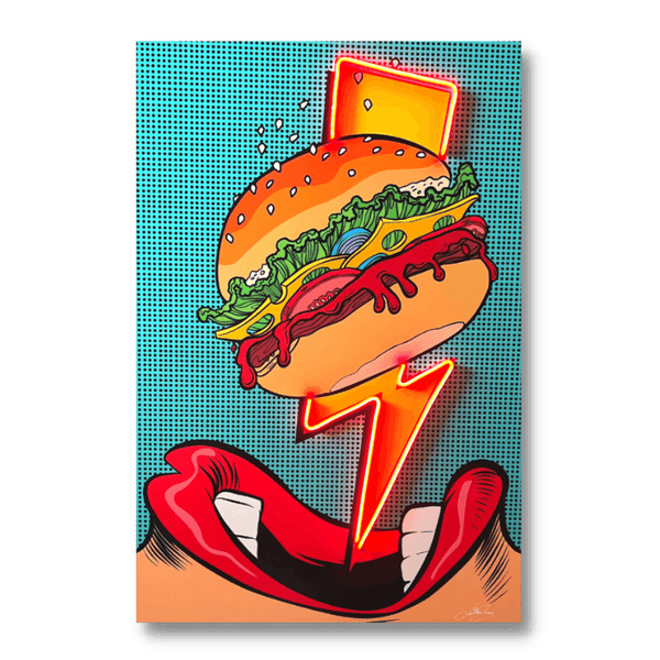 Flash Burger Pop Art | Led Wall Art - Image 2