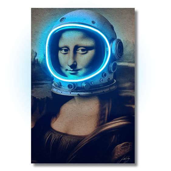 Gioconda Astronaut | Led Wall Art - Image 2