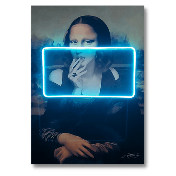 Gioconda Smoking | Led Wall Art - Image 2