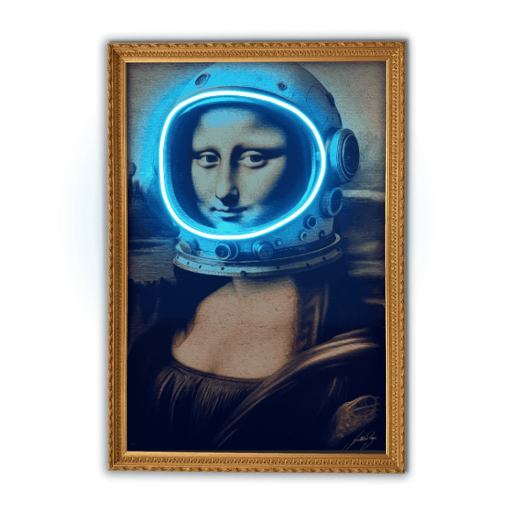 Gioconda Astronaut | Led Wall Art