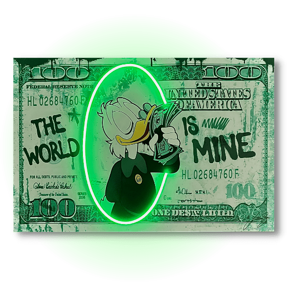 Paperoni Dollar | Led Wall Art - Image 2