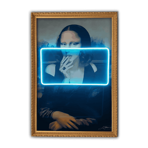 Gioconda Smoking | Led Wall Art