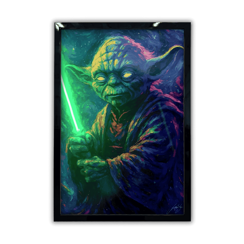 Mystic Yoda - The Force is Bright | Led Wall Art