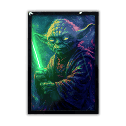 Mystic Yoda - The Force is Bright | Led Wall Art