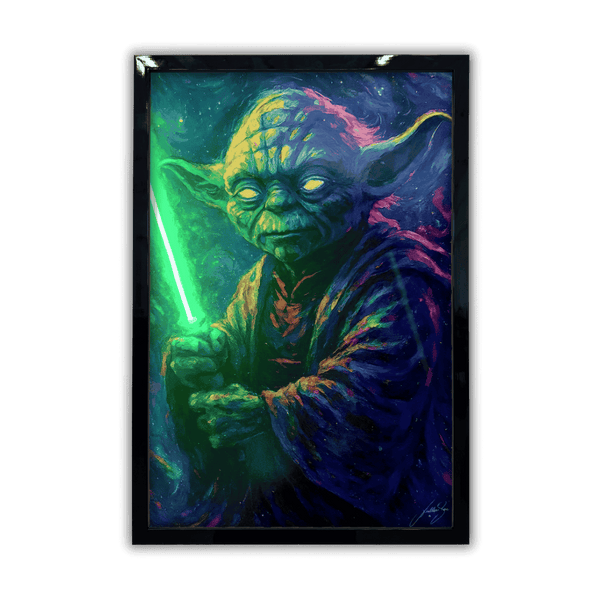 Mystic Yoda - The Force is Bright | Led Wall Art