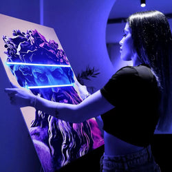 Zeus Pop Blue Band | Led Wall Art - Image 4