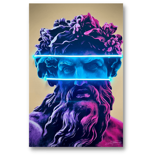 Zeus Pop Blue Band | Led Wall Art - Image 2